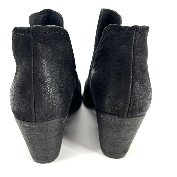 Steve Madden Women’s Black Distressed Leather Ankle Booties Size 6 - Picture 3 of 11